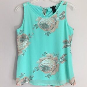 Ann Taylor‎ Keyhole Floral Top